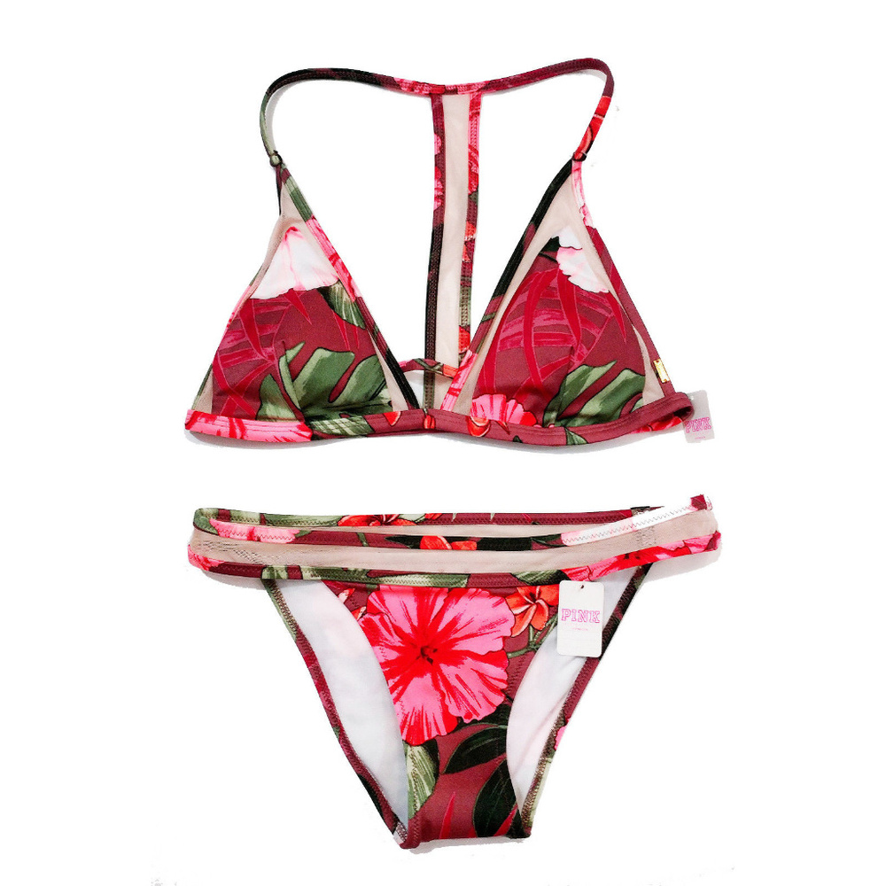 Victoria's Secret swim set PINK Mesh Triangle